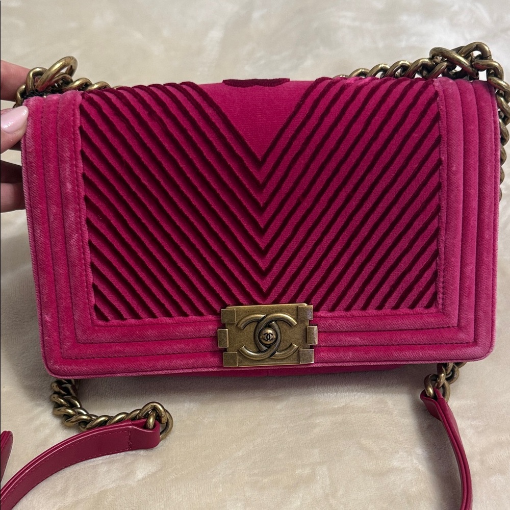 Rare Chanel Pink Boy Quilted Bag